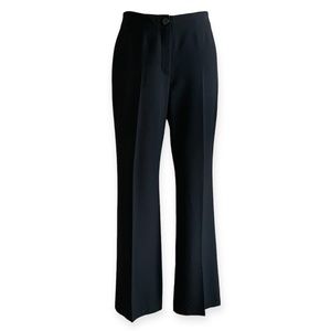 M&S Women Black High Waist Straight Leg Long Pants Business Casual size UK10/M